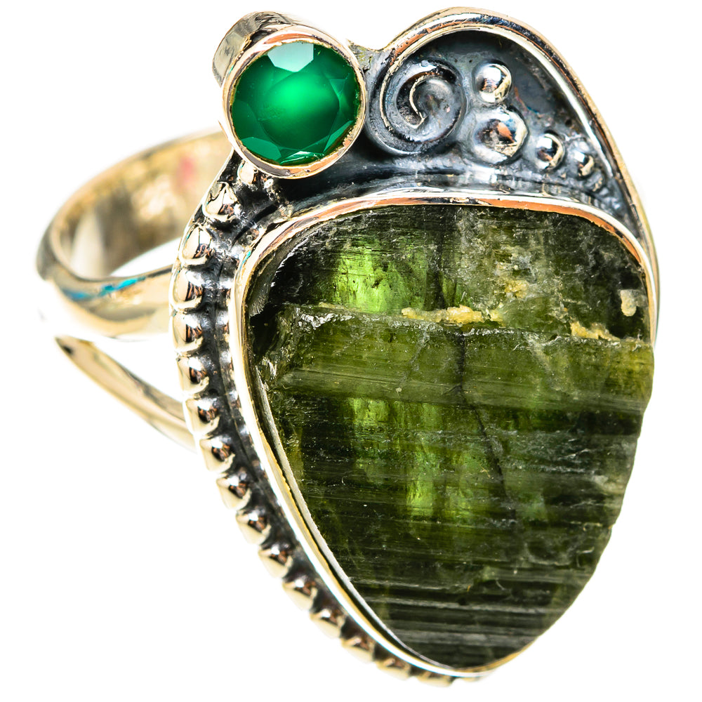 Green Tourmaline Rings handcrafted by Anasilvercos - RING119518 - Photo 2