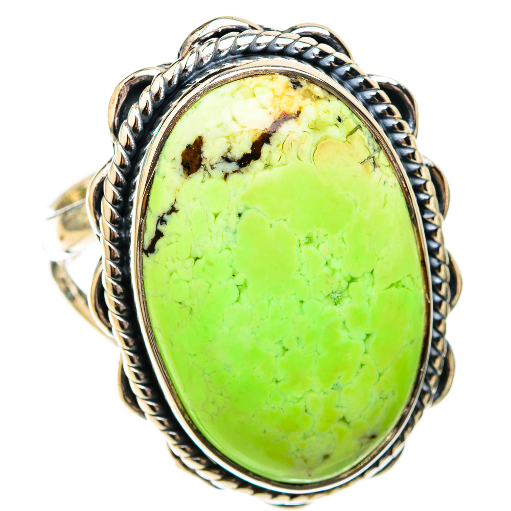 Lemon Chrysoprase Rings handcrafted by Anasilvercos - RING119519 - Photo 2