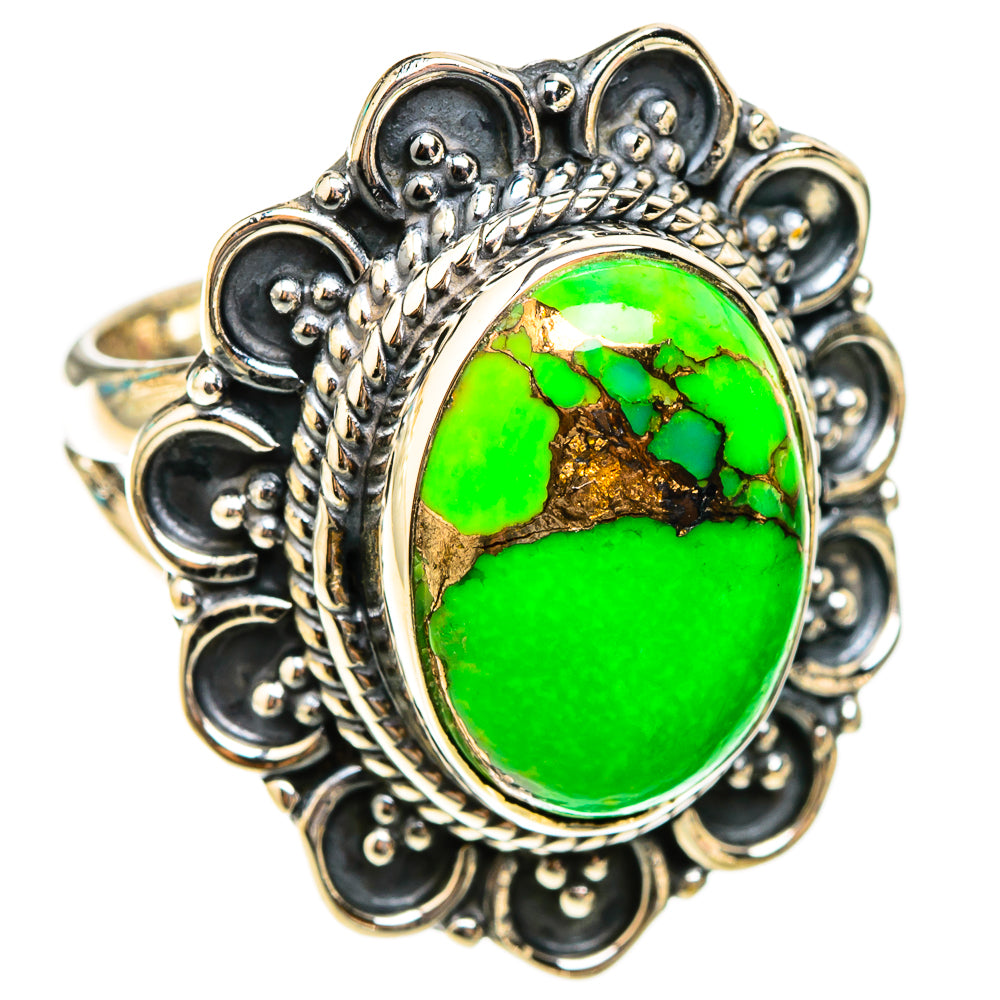 Green Copper Composite Turquoise Rings handcrafted by Anasilvercos - RING119520 - Photo 2