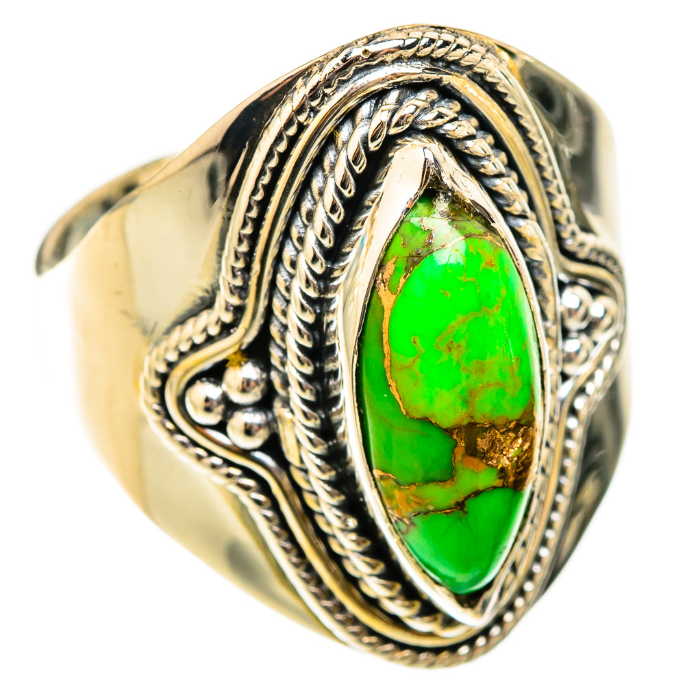 Green Copper Composite Turquoise Rings handcrafted by Anasilvercos - RING119545 - Photo 2