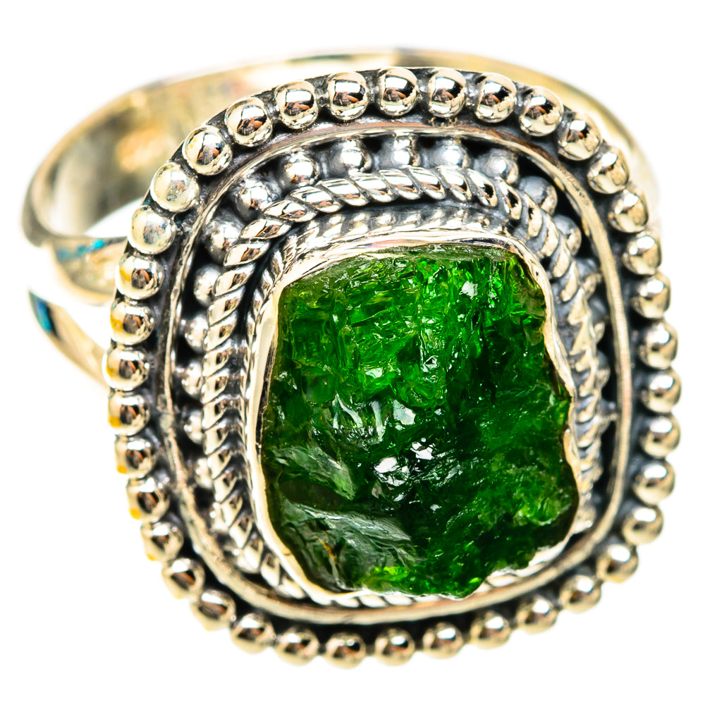 Chrome Diopside Rings handcrafted by Anasilvercos - RING119546 - Photo 2