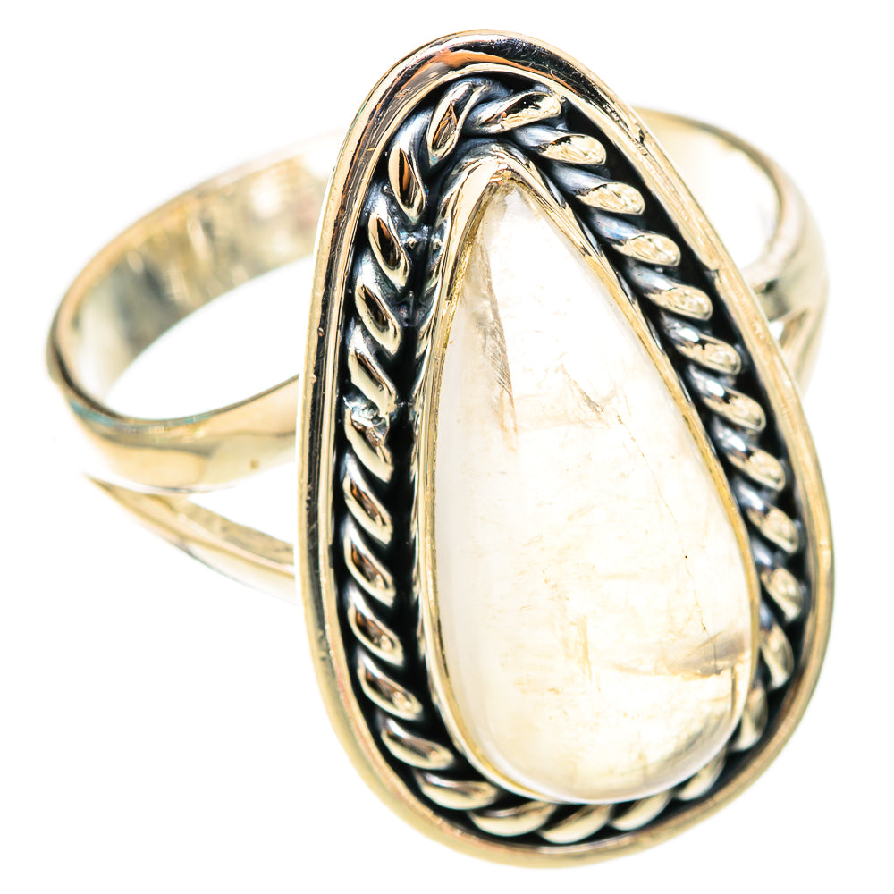 Rainbow Moonstone Rings handcrafted by Anasilvercos - RING119561 - Photo 2