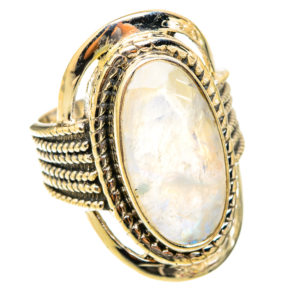 Rainbow Moonstone Rings handcrafted by Anasilvercos - RING119562 - Photo 2