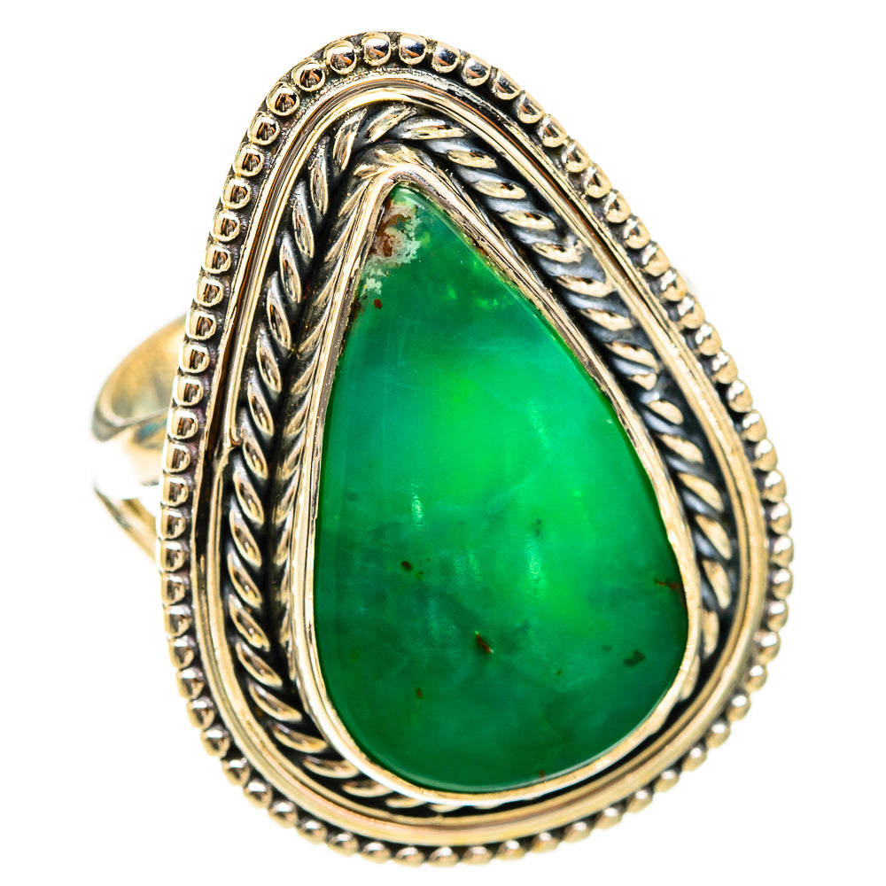 Chrysoprase Rings handcrafted by Anasilvercos - RING119596 - Photo 2