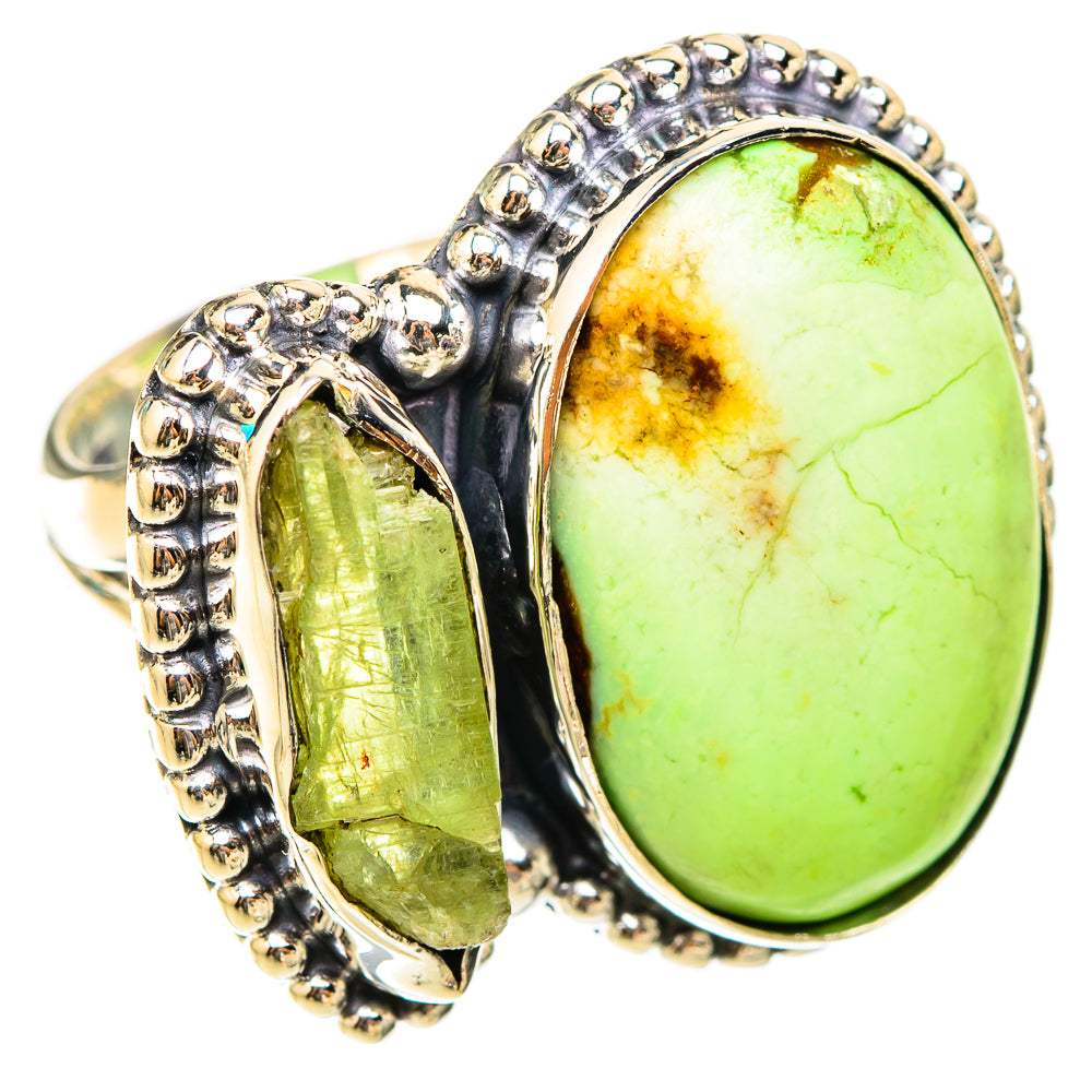 Lemon Chrysoprase Rings handcrafted by Anasilvercos - RING119599 - Photo 2