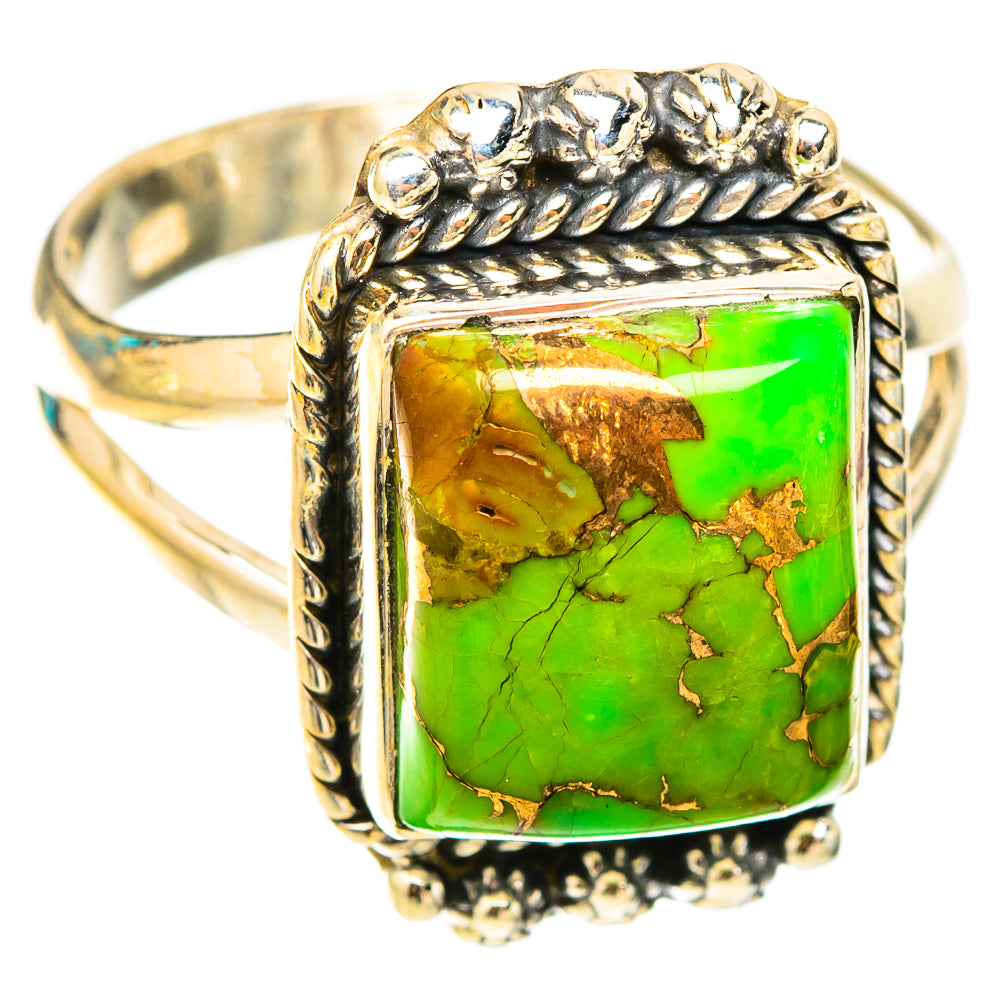 Green Copper Composite Turquoise Rings handcrafted by Anasilvercos - RING119620 - Photo 2