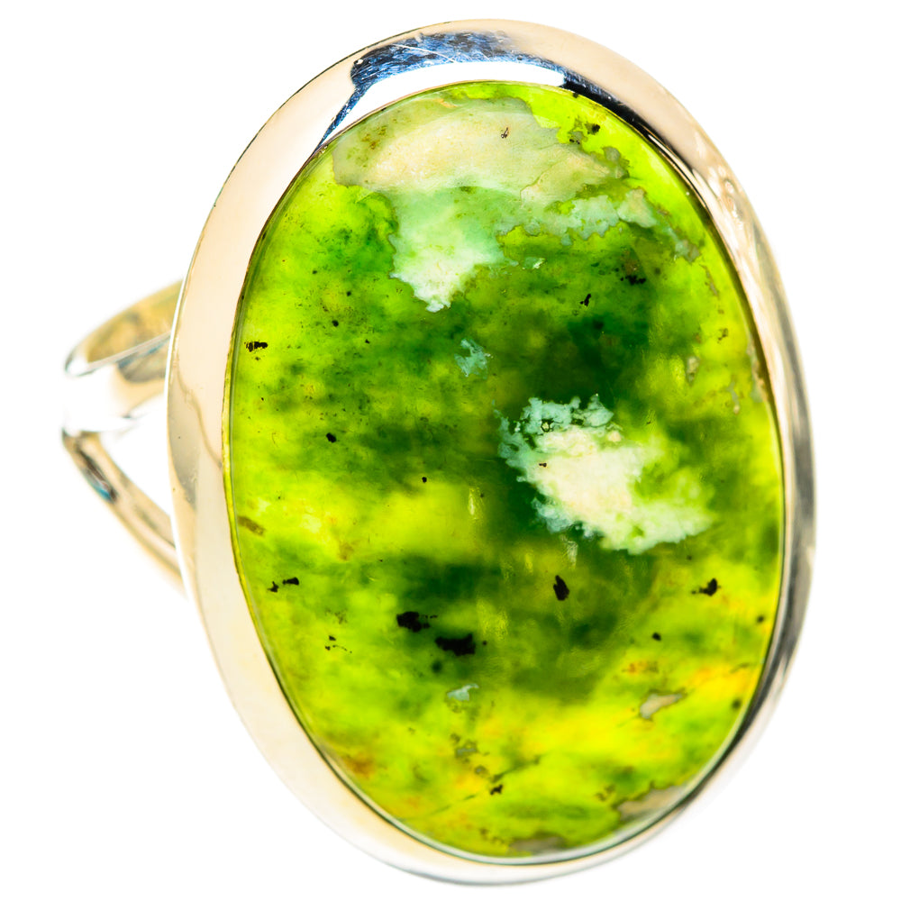 Australian Green Opal Rings handcrafted by Anasilvercos - RING119621 - Photo 2
