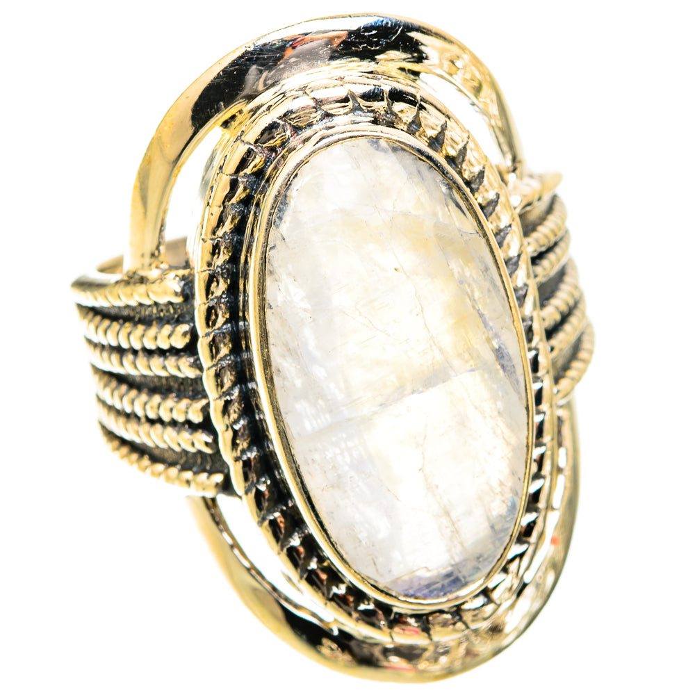 Rainbow Moonstone Rings handcrafted by Anasilvercos - RING119636 - Photo 2