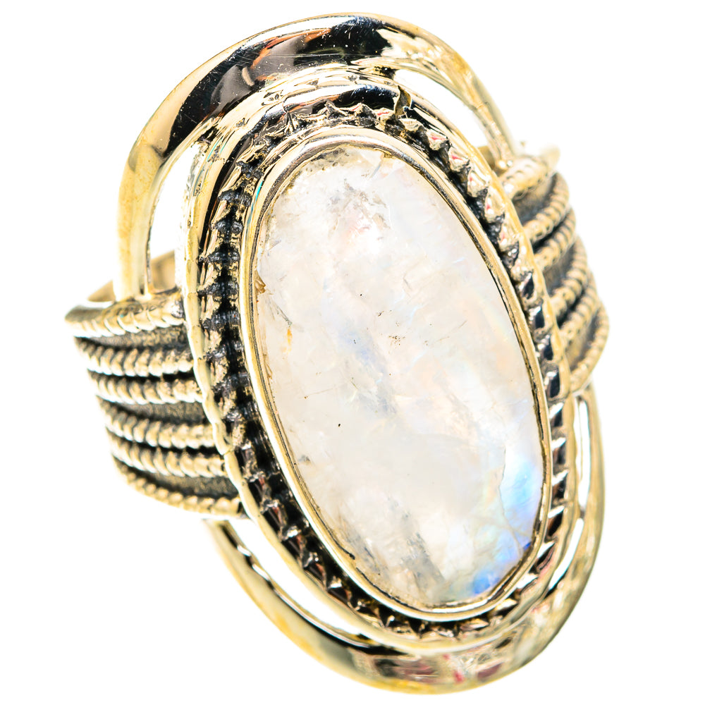 Rainbow Moonstone Rings handcrafted by Anasilvercos - RING119659 - Photo 2