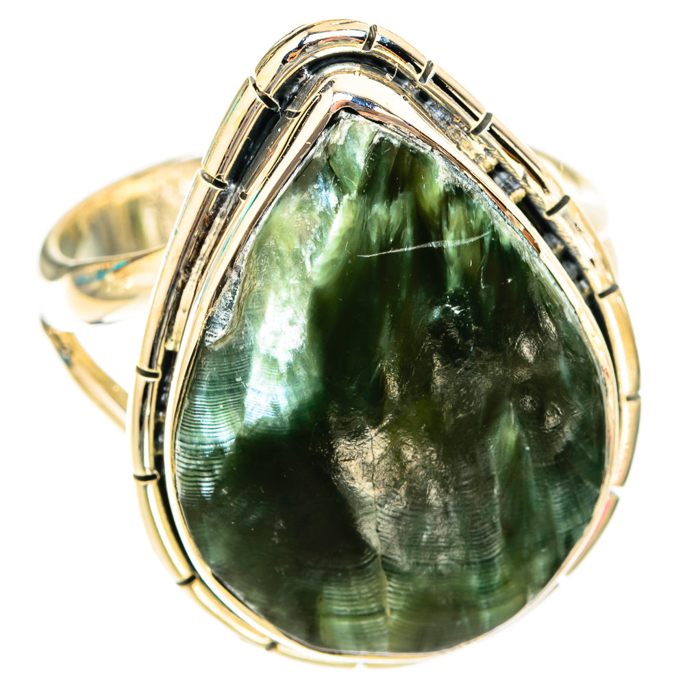 Seraphinite Rings handcrafted by Anasilvercos - RING119670 - Photo 2