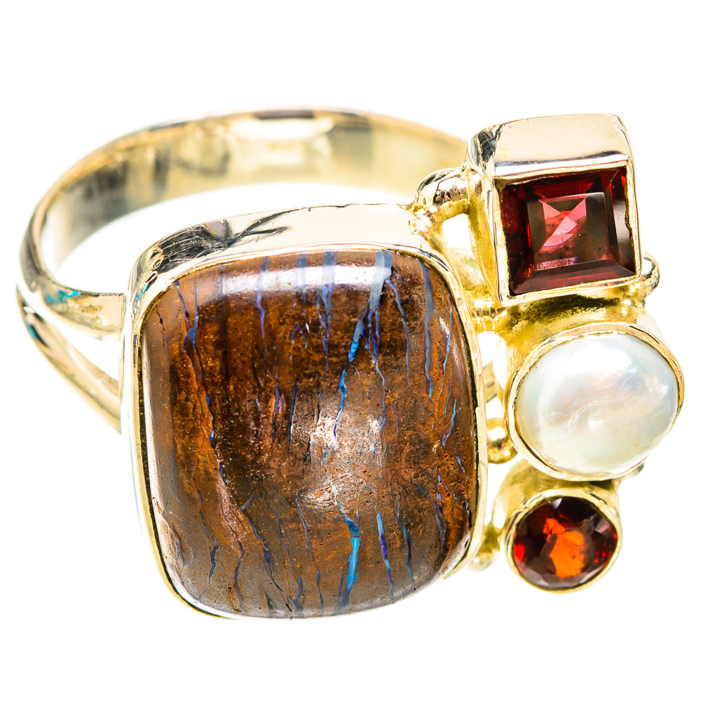Boulder Opal Rings handcrafted by Anasilvercos - RING119673 - Photo 2