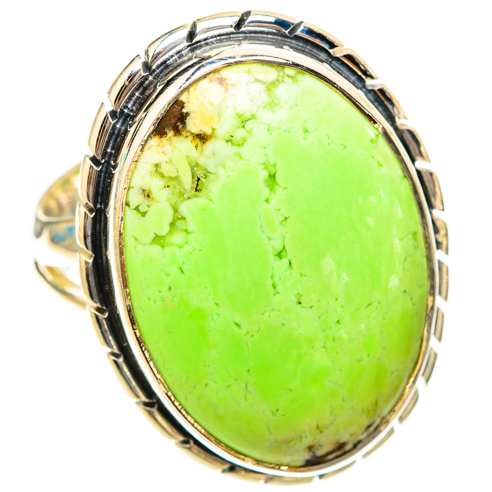 Lemon Chrysoprase Rings handcrafted by Anasilvercos - RING119740 - Photo 2
