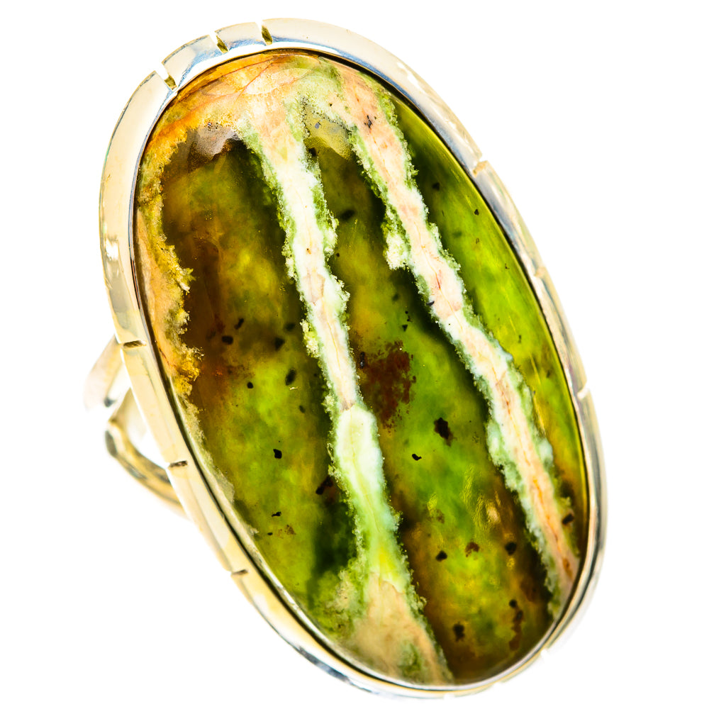 Australian Green Opal Rings handcrafted by Anasilvercos - RING119743 - Photo 2