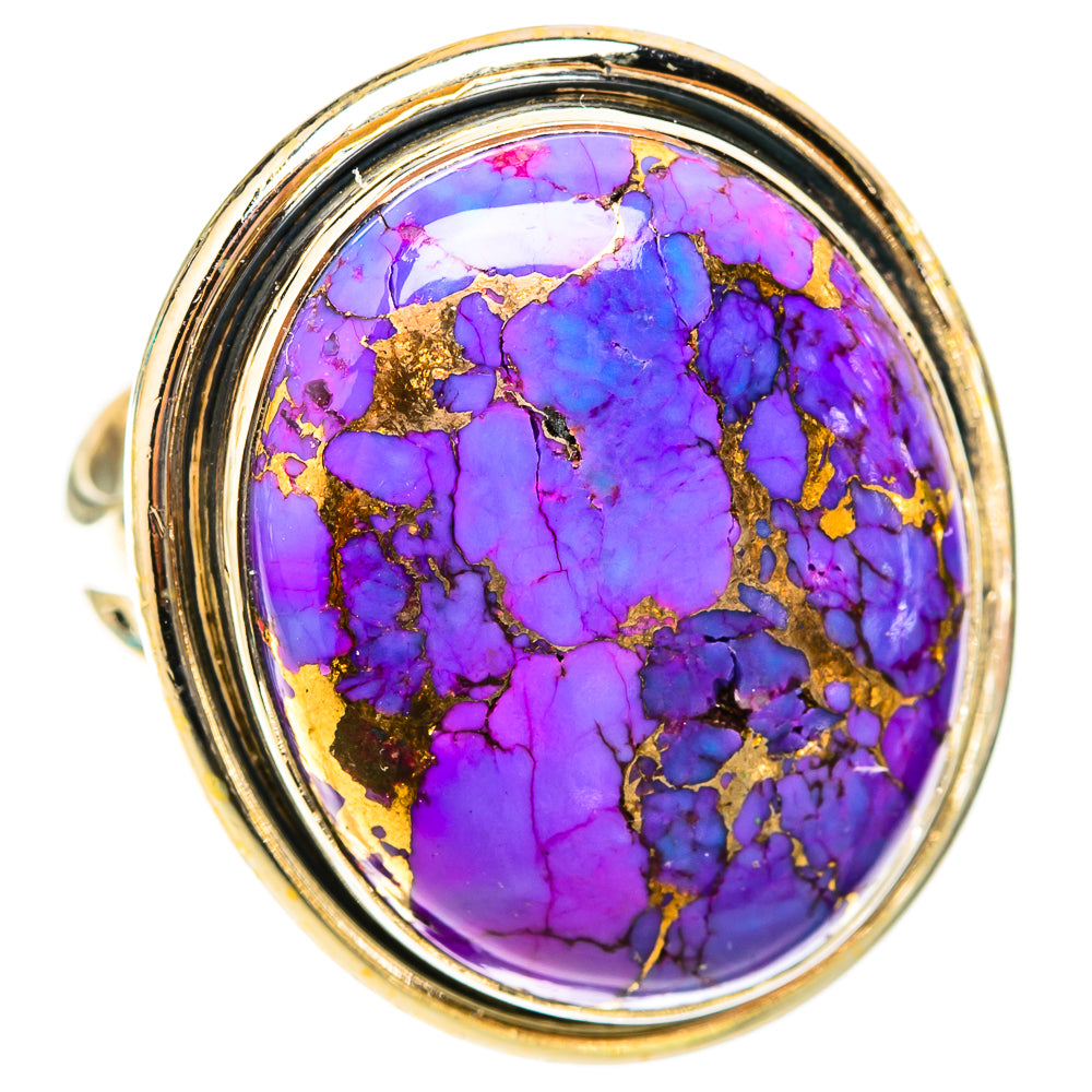 Purple Copper Composite Turquoise Rings handcrafted by Anasilvercos - RING119762 - Photo 2