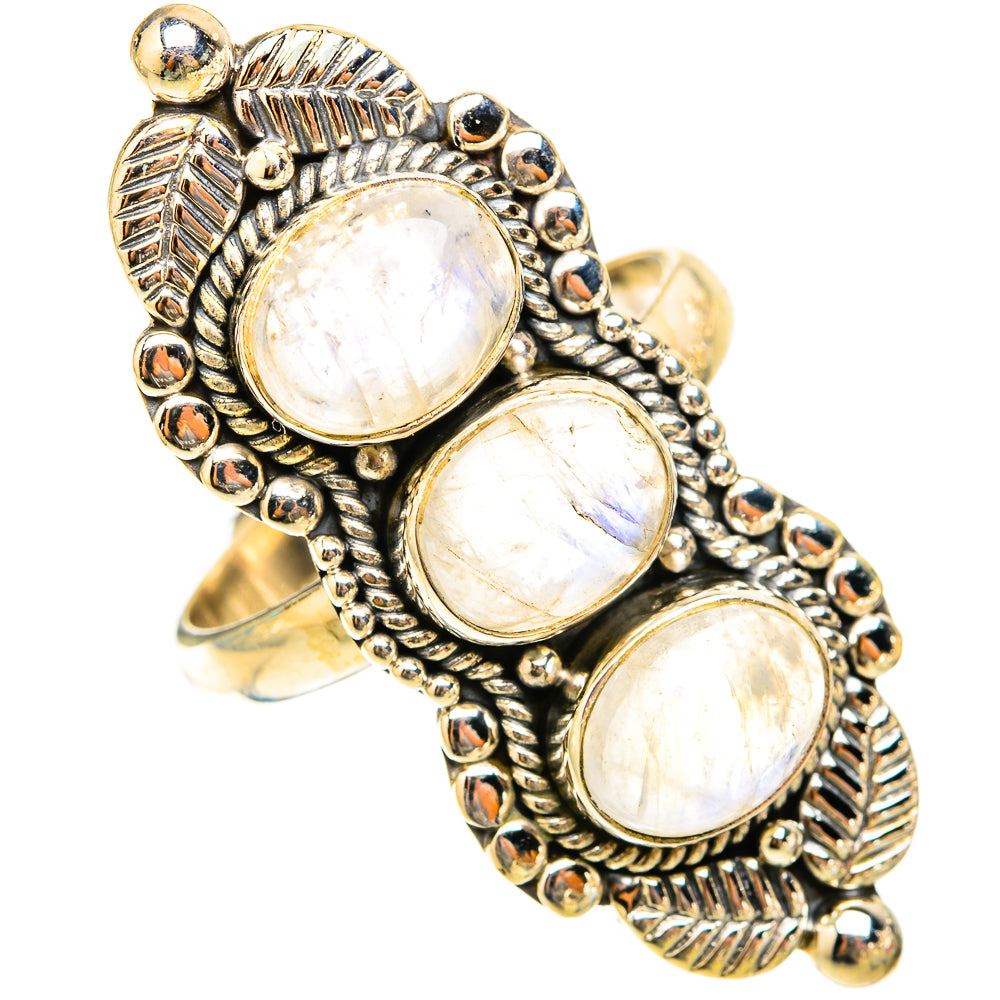 Rainbow Moonstone Rings handcrafted by Anasilvercos - RING119768 - Photo 2