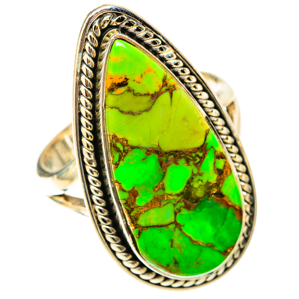 Green Copper Composite Turquoise Rings handcrafted by Anasilvercos - RING119783 - Photo 2
