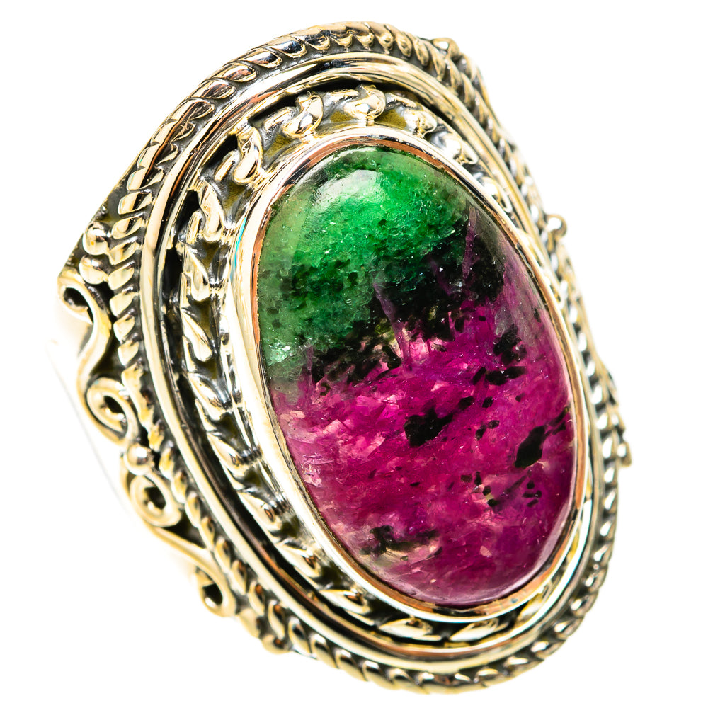 Ruby Zoisite Rings handcrafted by Anasilvercos - RING119809 - Photo 2