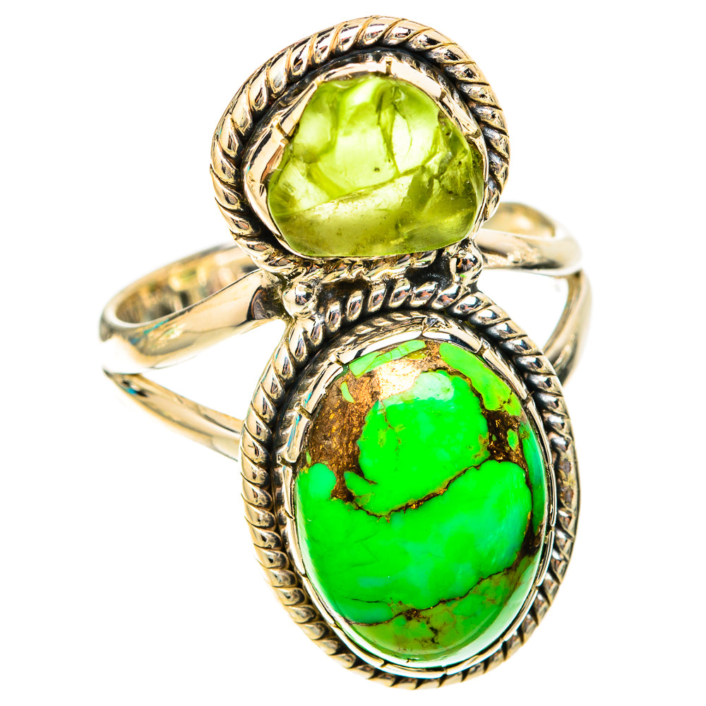 Green Copper Composite Turquoise Rings handcrafted by Anasilvercos - RING119821 - Photo 2