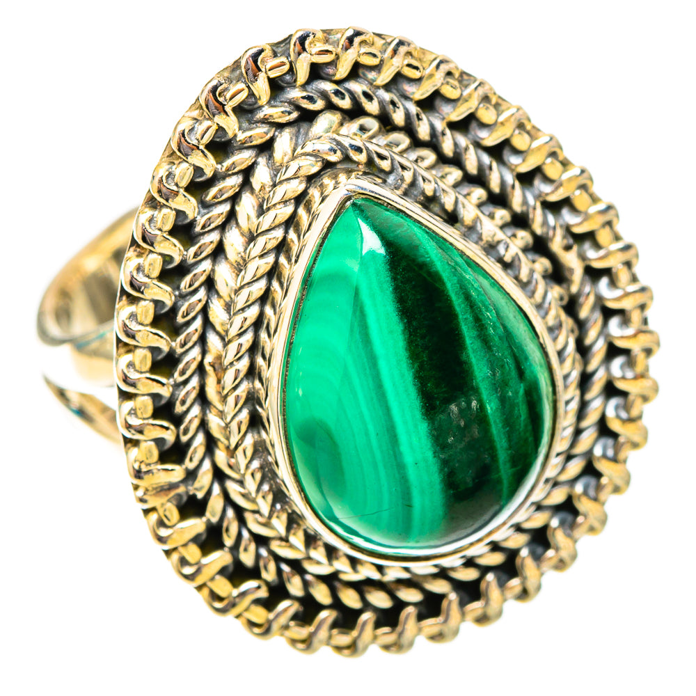 Malachite Rings handcrafted by Anasilvercos - RING119880 - Photo 2