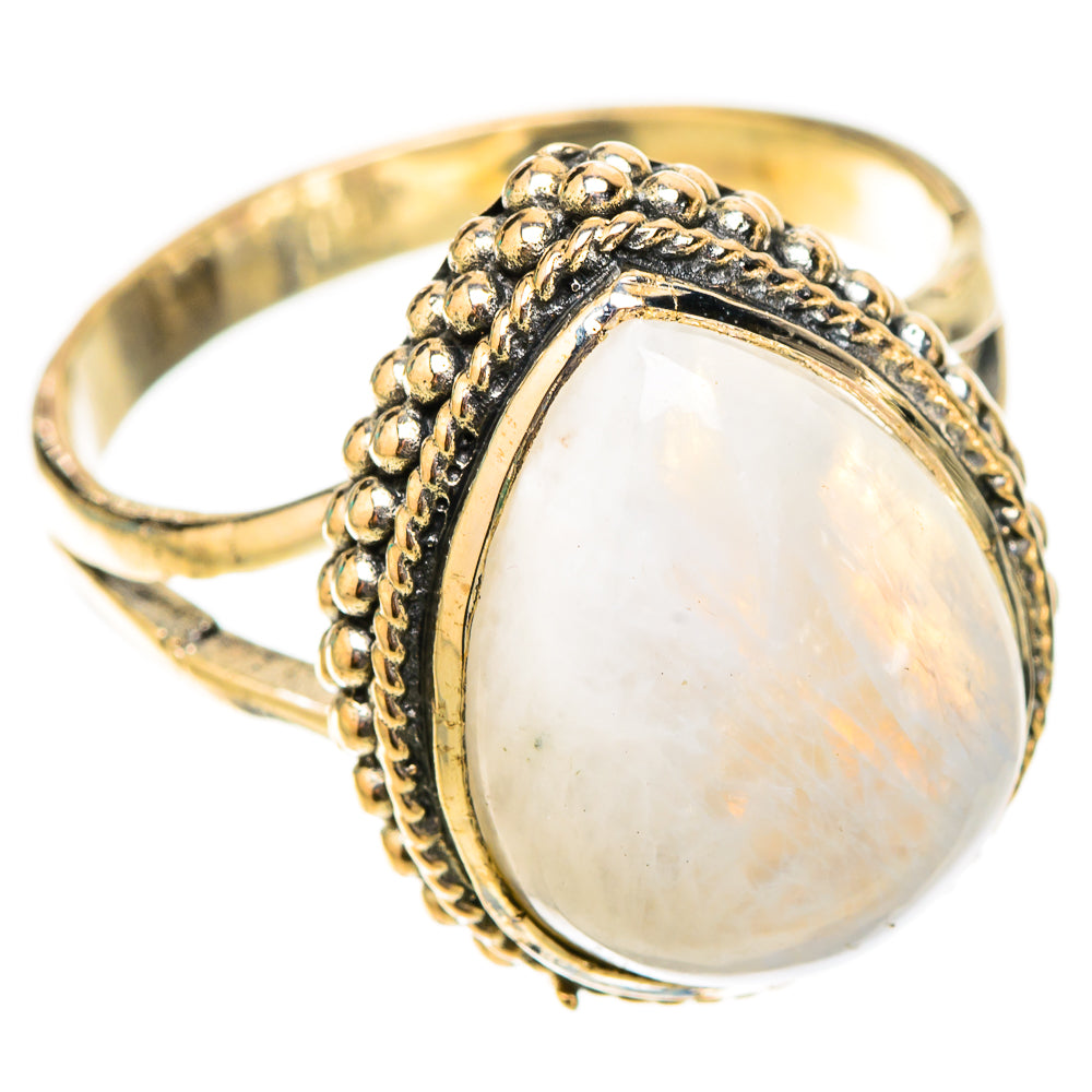 Rainbow Moonstone Rings handcrafted by Anasilvercos - RING119925 - Photo 2