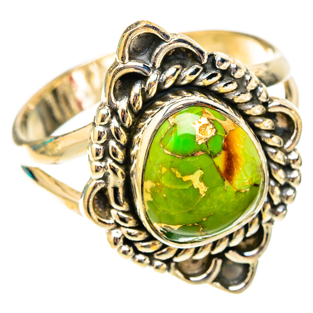 Green Copper Composite Turquoise Rings handcrafted by Anasilvercos - RING119940 - Photo 2