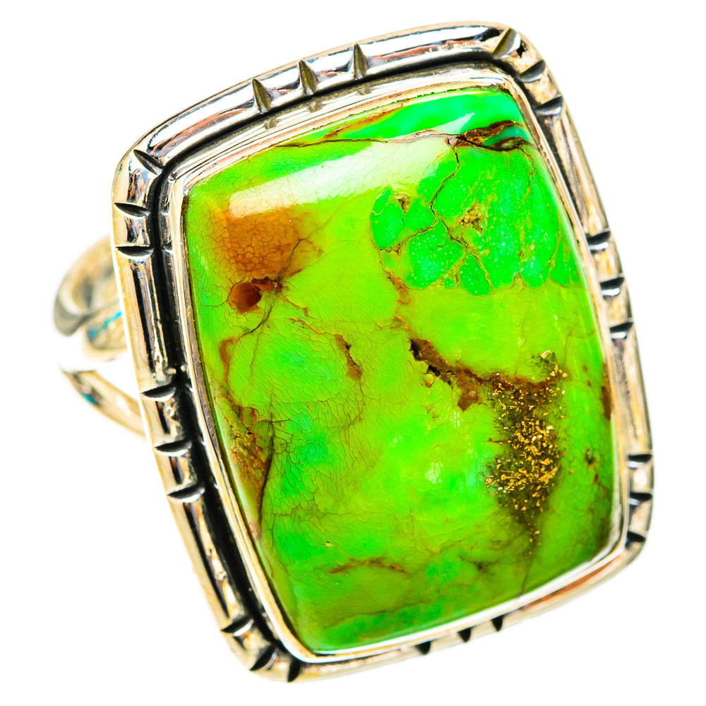 Green Copper Composite Turquoise Rings handcrafted by Anasilvercos - RING119973 - Photo 2
