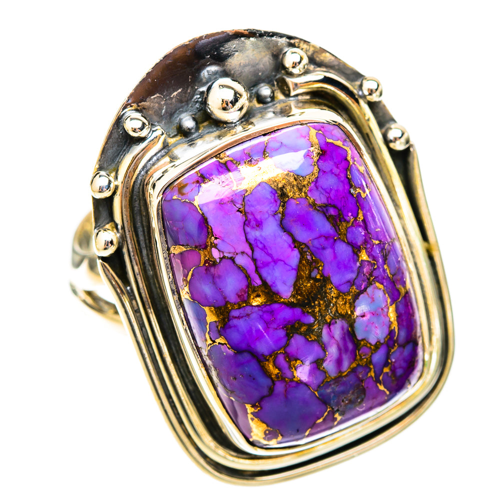 Purple Copper Composite Turquoise Rings handcrafted by Anasilvercos - RING119994 - Photo 2