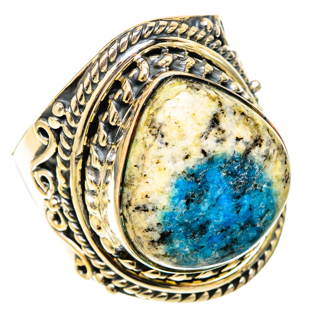 K2 Blue Azurite Rings handcrafted by Anasilvercos - RING120021 - Photo 2