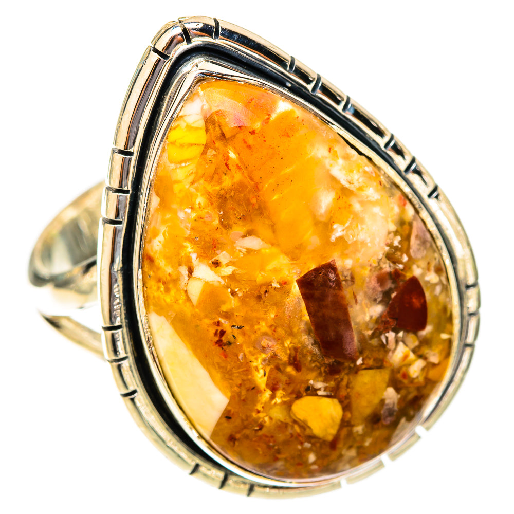 Brecciated Mookaite Rings handcrafted by Anasilvercos - RING120037 - Photo 2