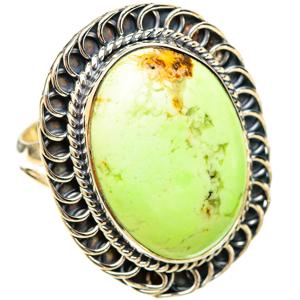 Lemon Chrysoprase Rings handcrafted by Anasilvercos - RING120084 - Photo 2