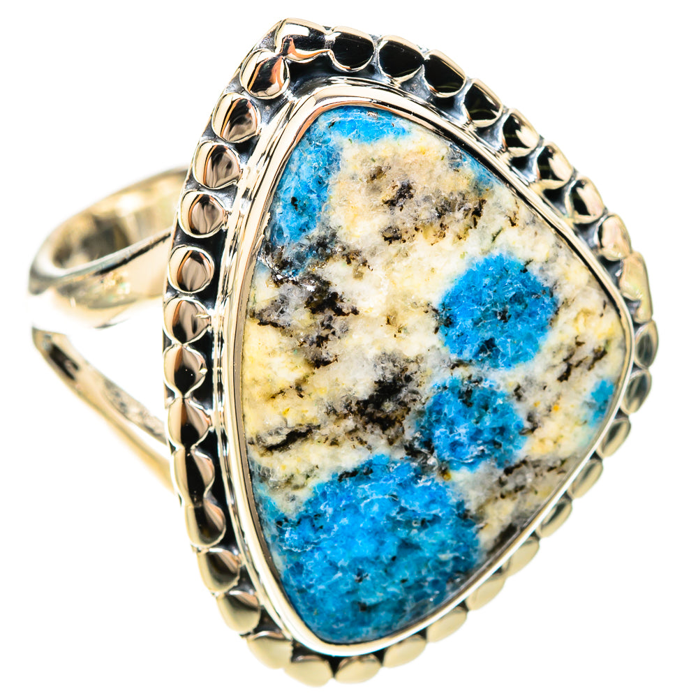 K2 Blue Azurite Rings handcrafted by Anasilvercos - RING120112 - Photo 2