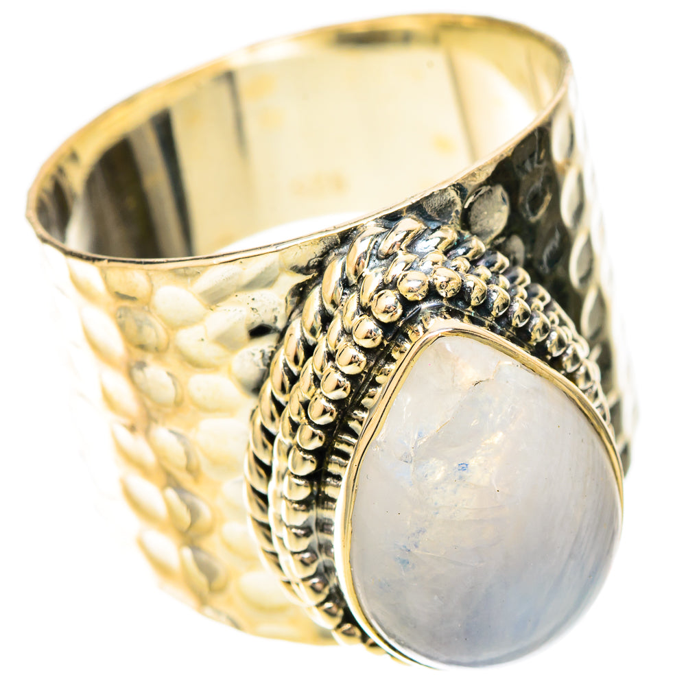 Rainbow Moonstone Rings handcrafted by Anasilvercos - RING120134 - Photo 2
