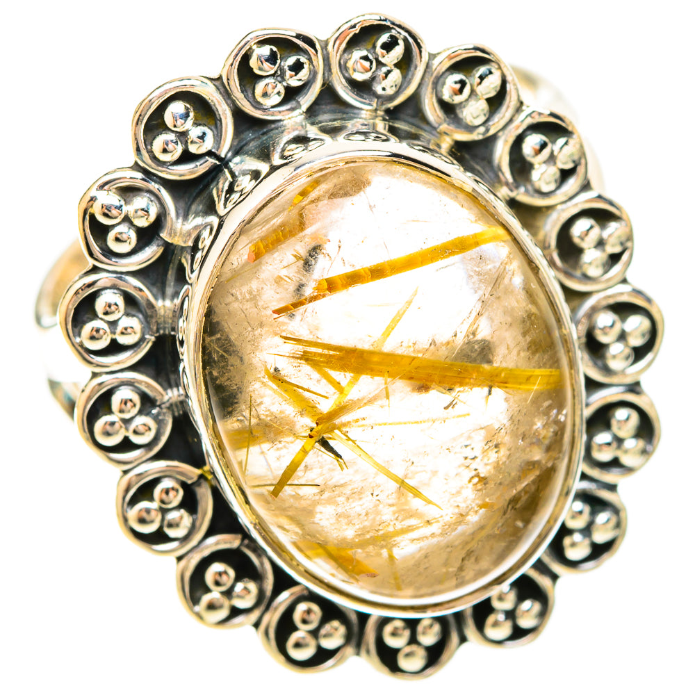Rutilated Quartz Rings handcrafted by Anasilvercos - RING120165 - Photo 2