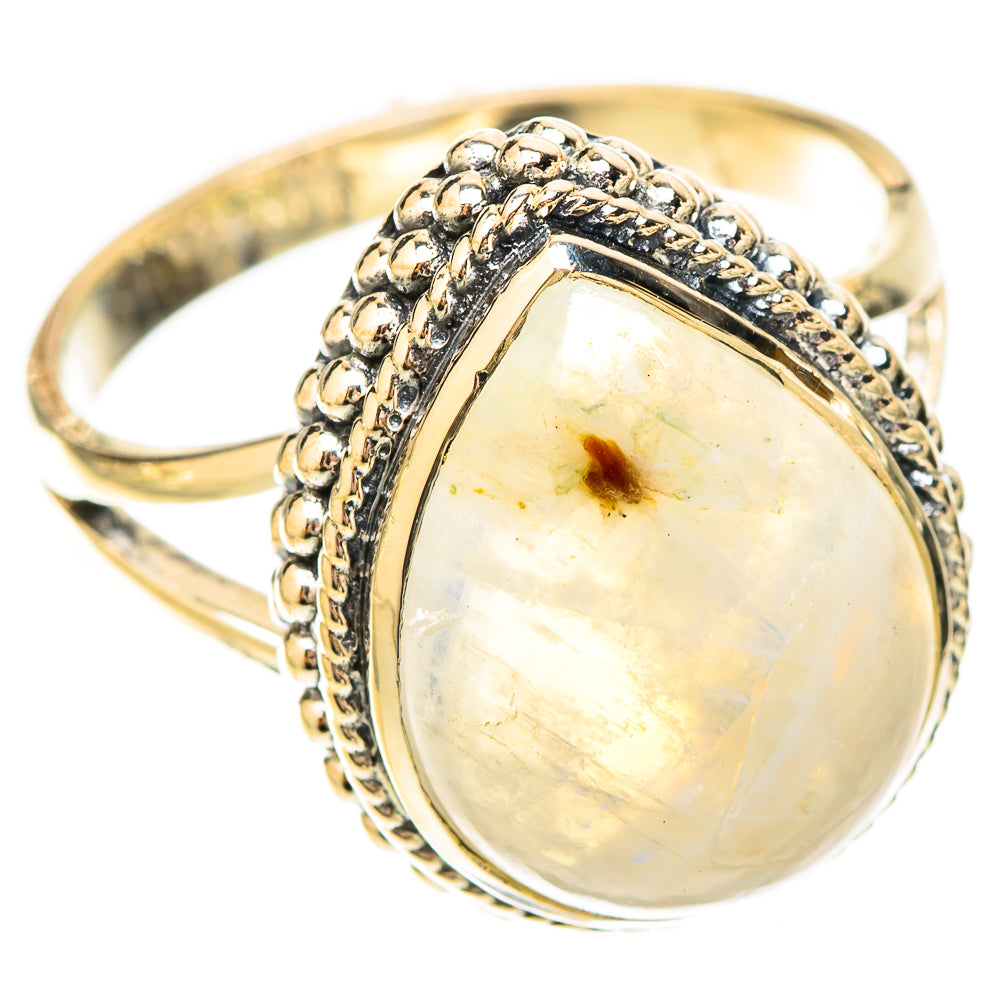 Rainbow Moonstone Rings handcrafted by Anasilvercos - RING120168 - Photo 2