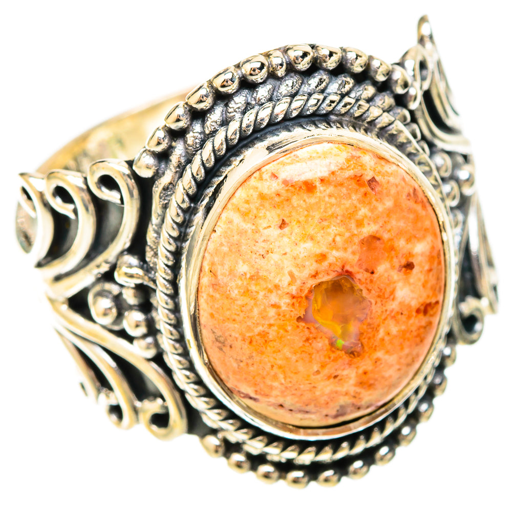 Mexican Fire Opal Rings handcrafted by Anasilvercos - RING120173 - Photo 2