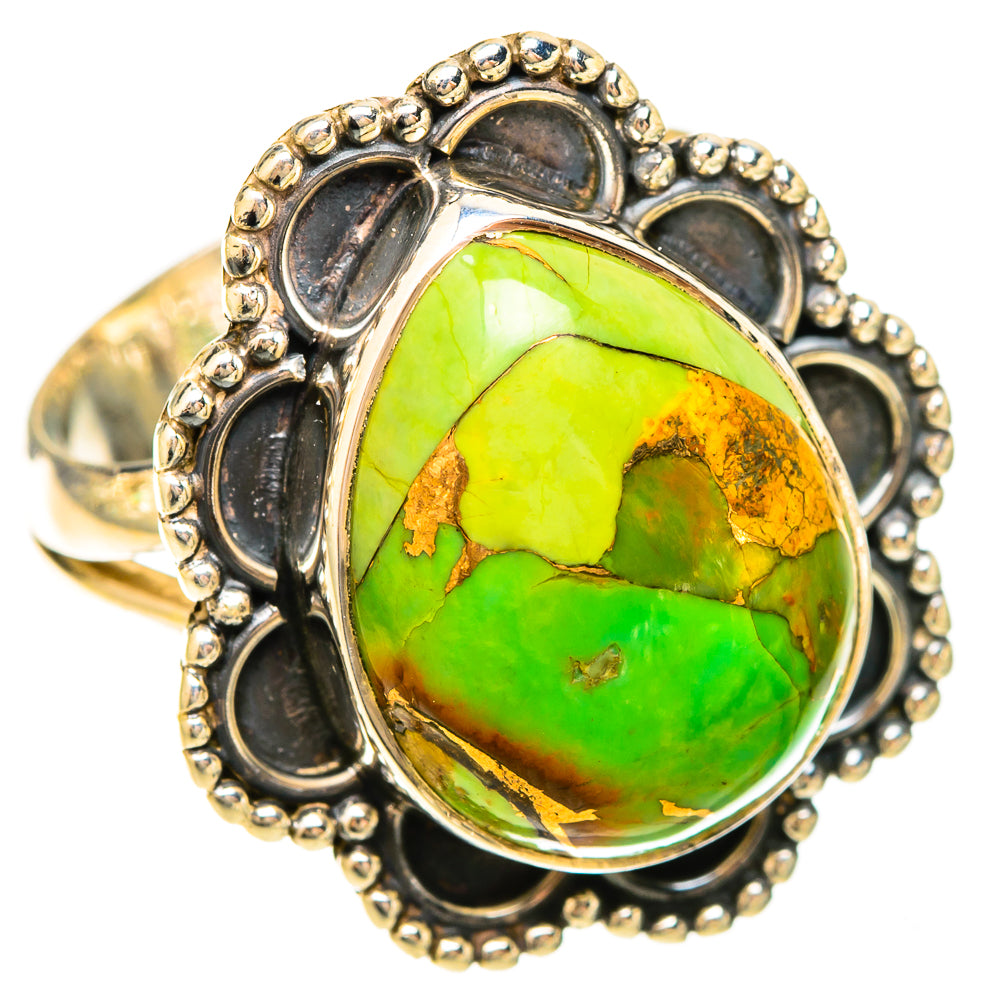 Green Copper Composite Turquoise Rings handcrafted by Anasilvercos - RING120184 - Photo 2