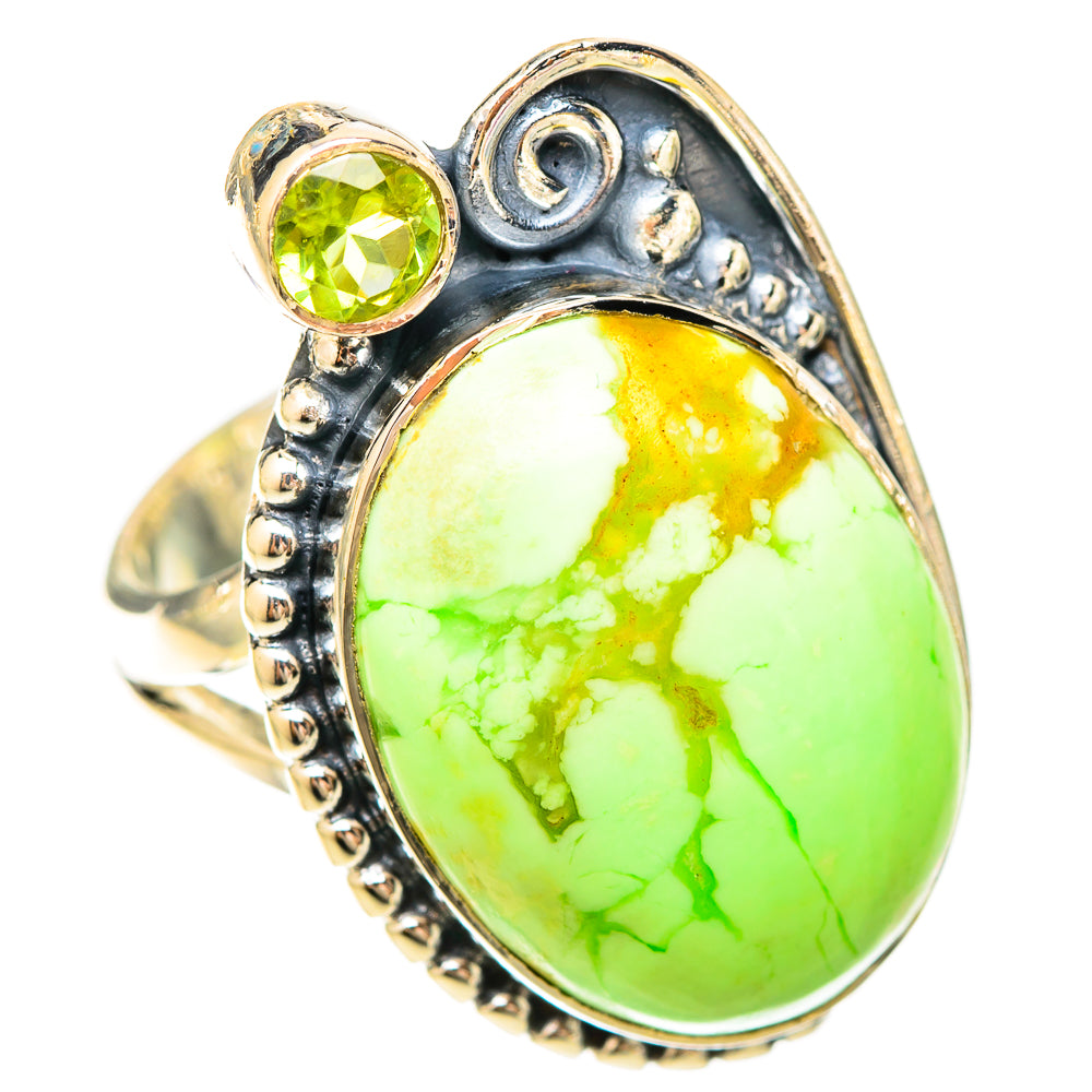 Lemon Chrysoprase Rings handcrafted by Anasilvercos - RING120217 - Photo 2