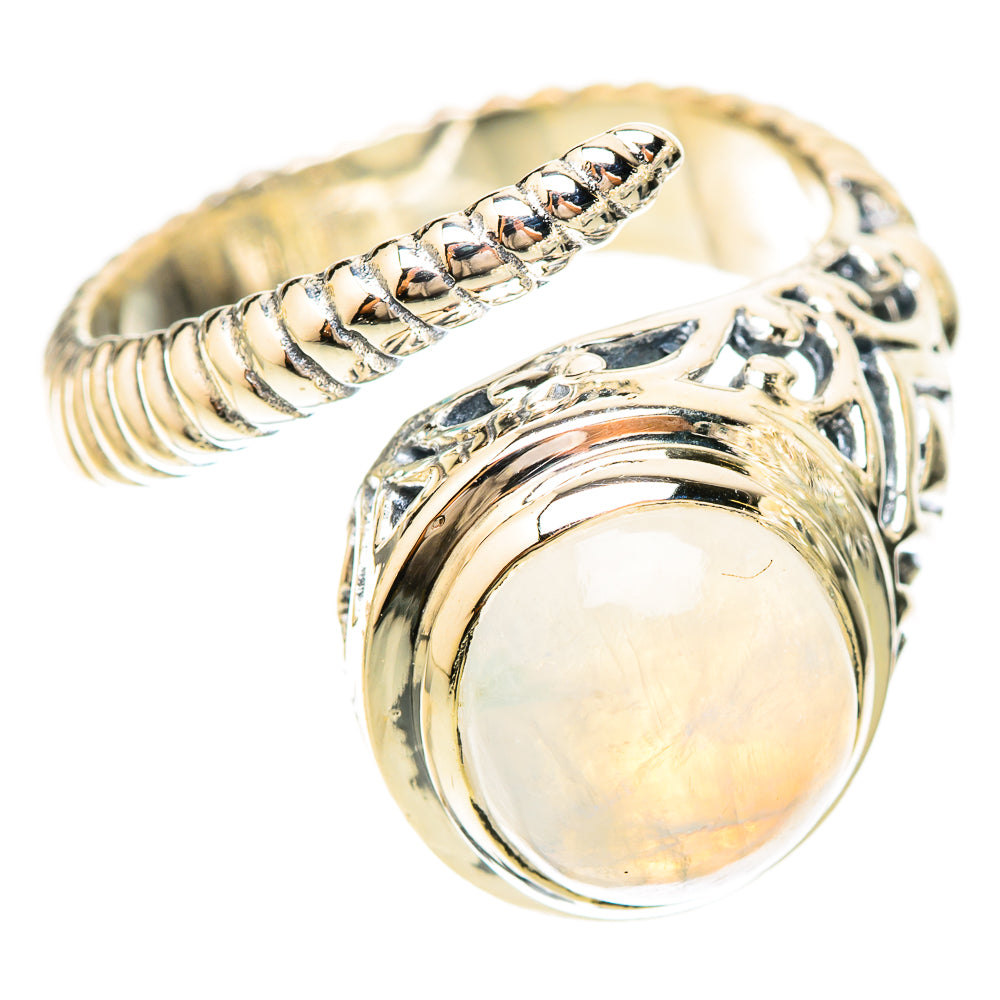Rainbow Moonstone Rings handcrafted by Anasilvercos - RING120232 - Photo 2