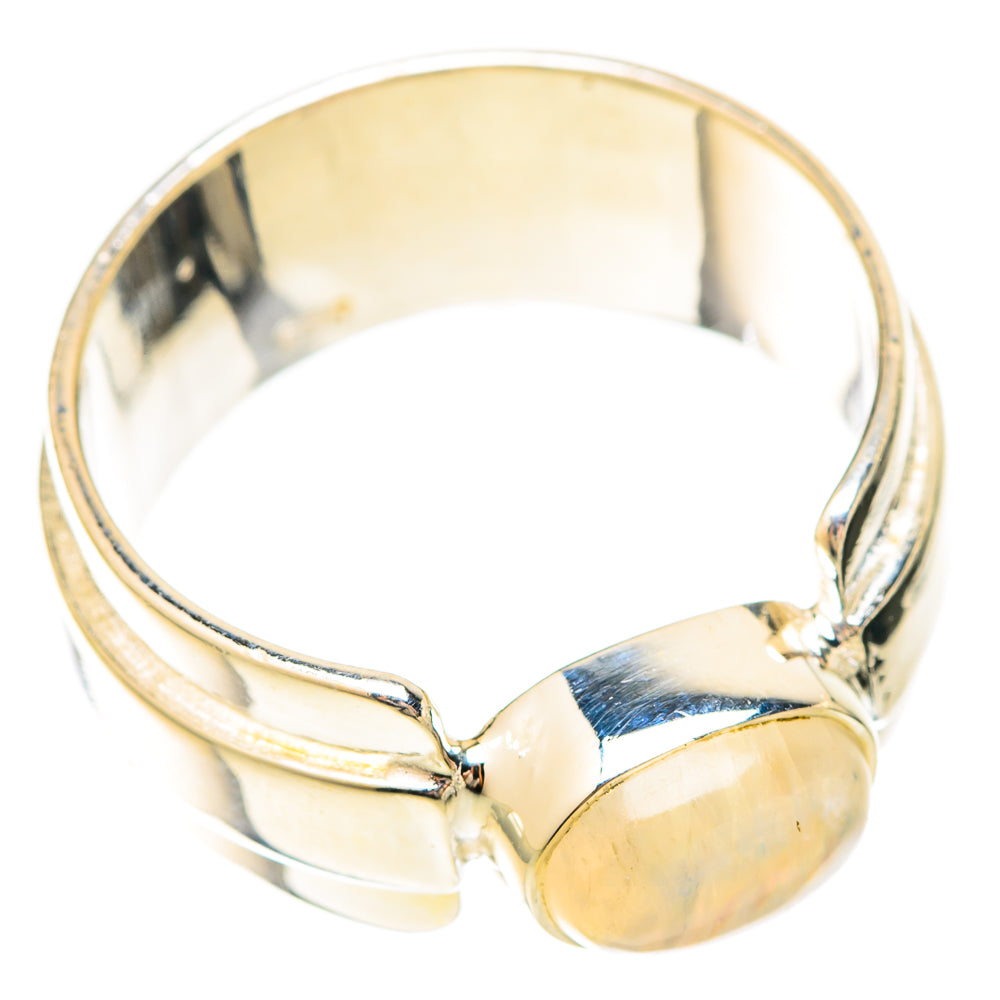 Rainbow Moonstone Rings handcrafted by Anasilvercos - RING120236 - Photo 2
