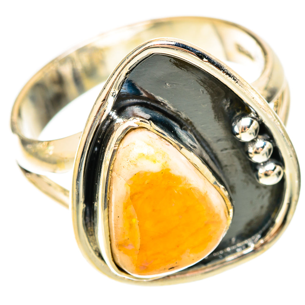 Mexican Fire Opal Rings handcrafted by Anasilvercos - RING120237 - Photo 2