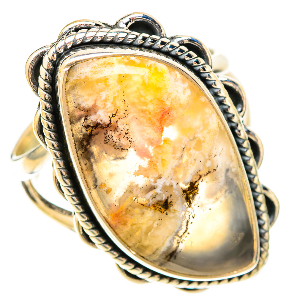 Plume Agate Rings handcrafted by Anasilvercos - RING120255 - Photo 2