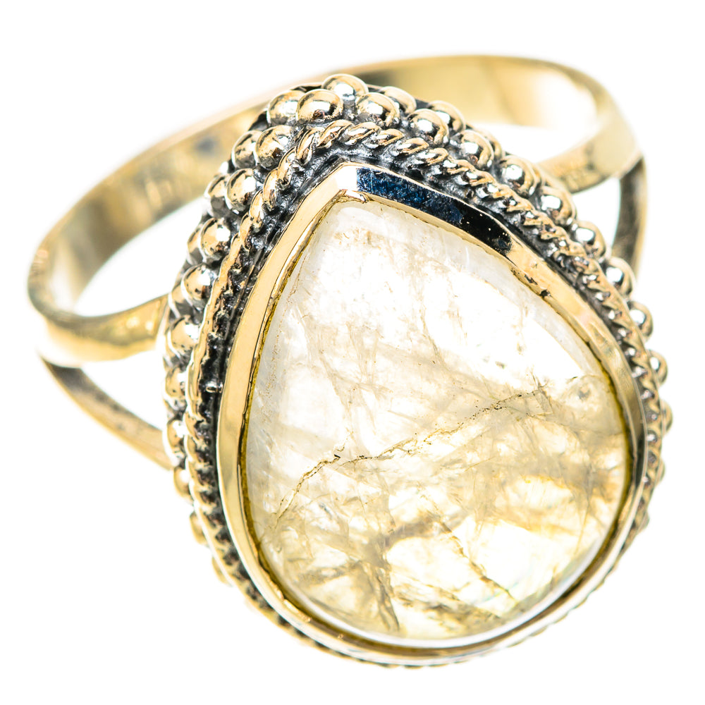 Rainbow Moonstone Rings handcrafted by Anasilvercos - RING120268 - Photo 2
