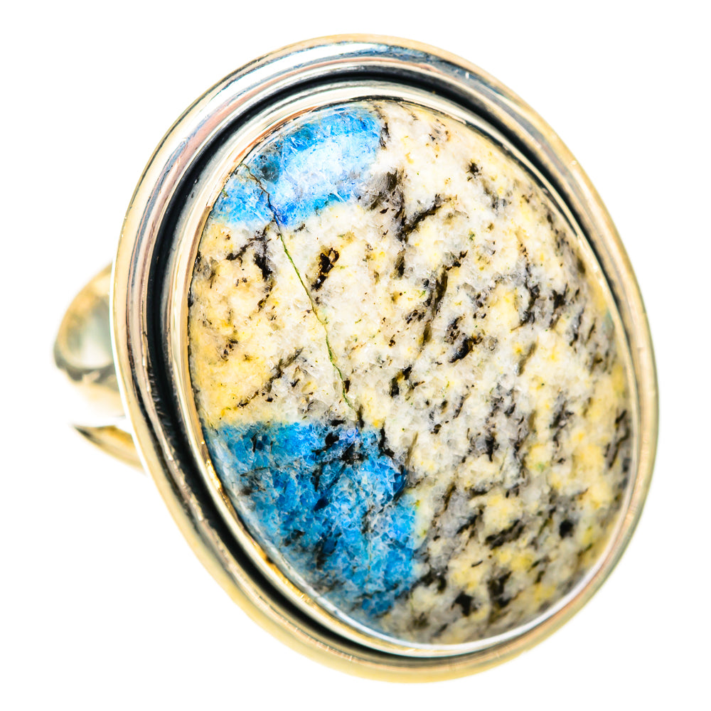 K2 Blue Azurite Rings handcrafted by Anasilvercos - RING120277 - Photo 2