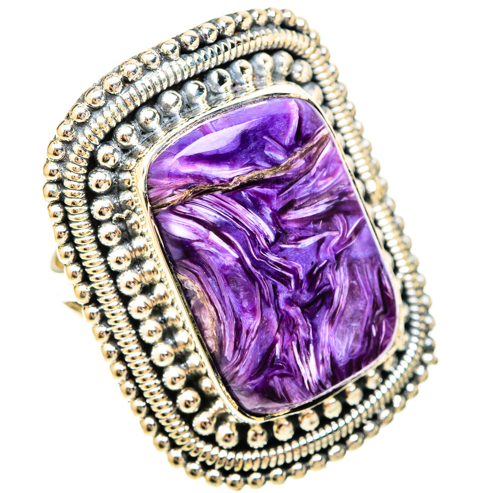 Charoite Rings handcrafted by Anasilvercos - RING120303 - Photo 2