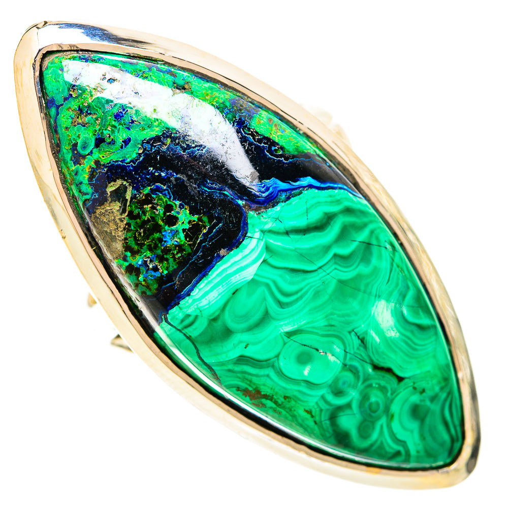 Malachite In Chrysocolla Rings handcrafted by Anasilvercos - RING120318 - Photo 2