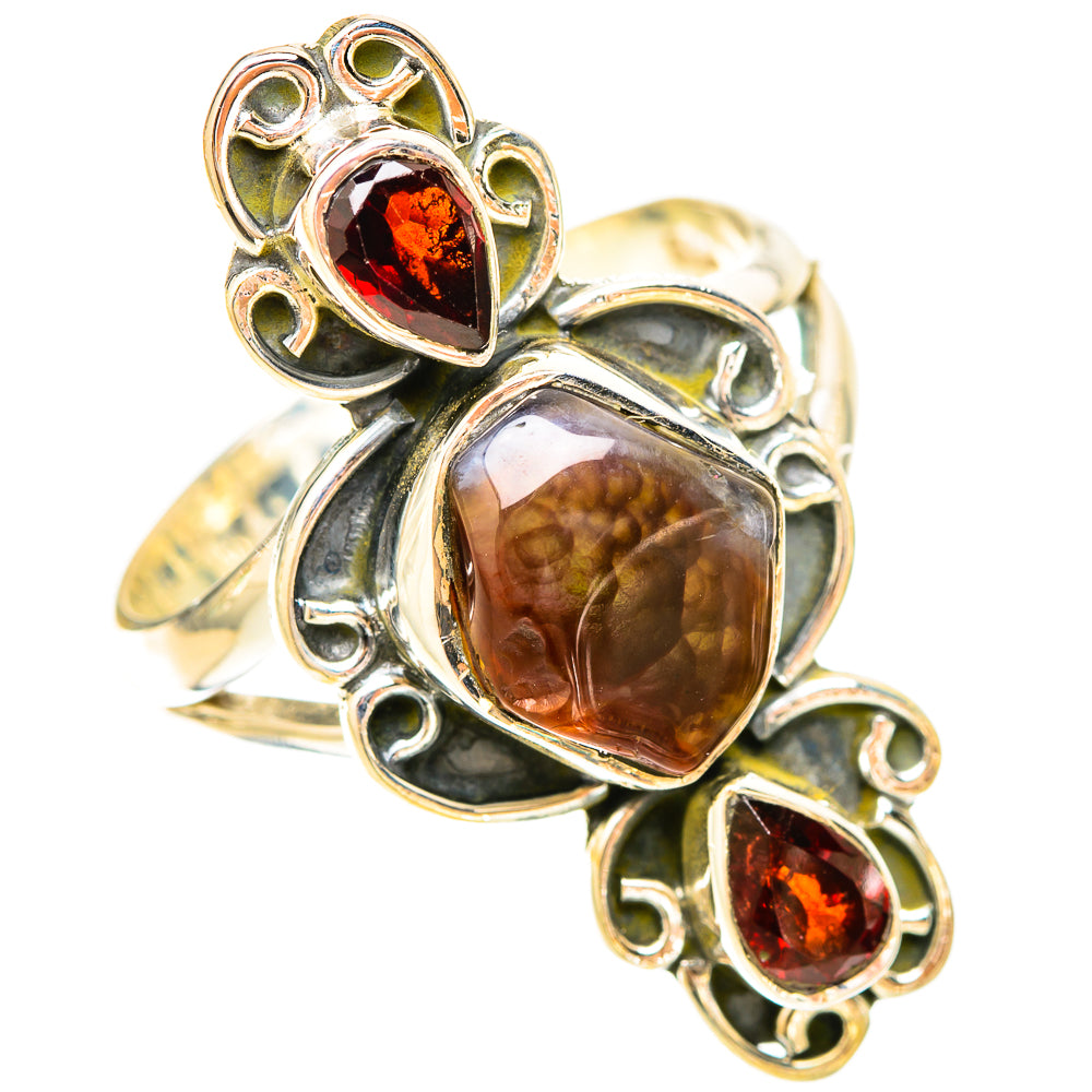 Mexican Fire Agate Rings handcrafted by Anasilvercos - RING120319 - Photo 2