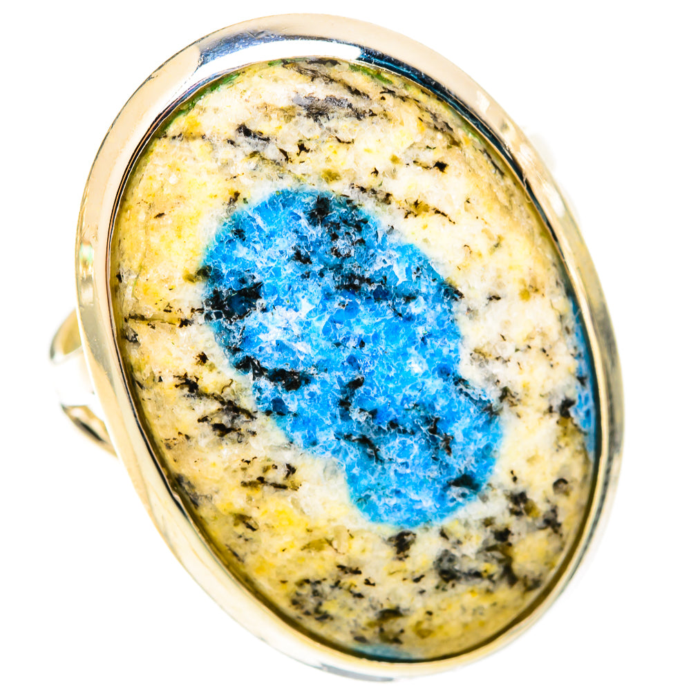 K2 Blue Azurite Rings handcrafted by Anasilvercos - RING120334 - Photo 2