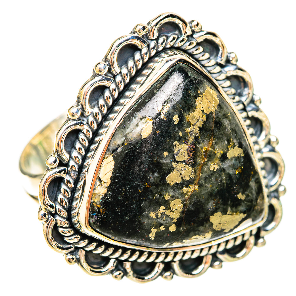 Pyrite Agate Rings handcrafted by Anasilvercos - RING120360 - Photo 2