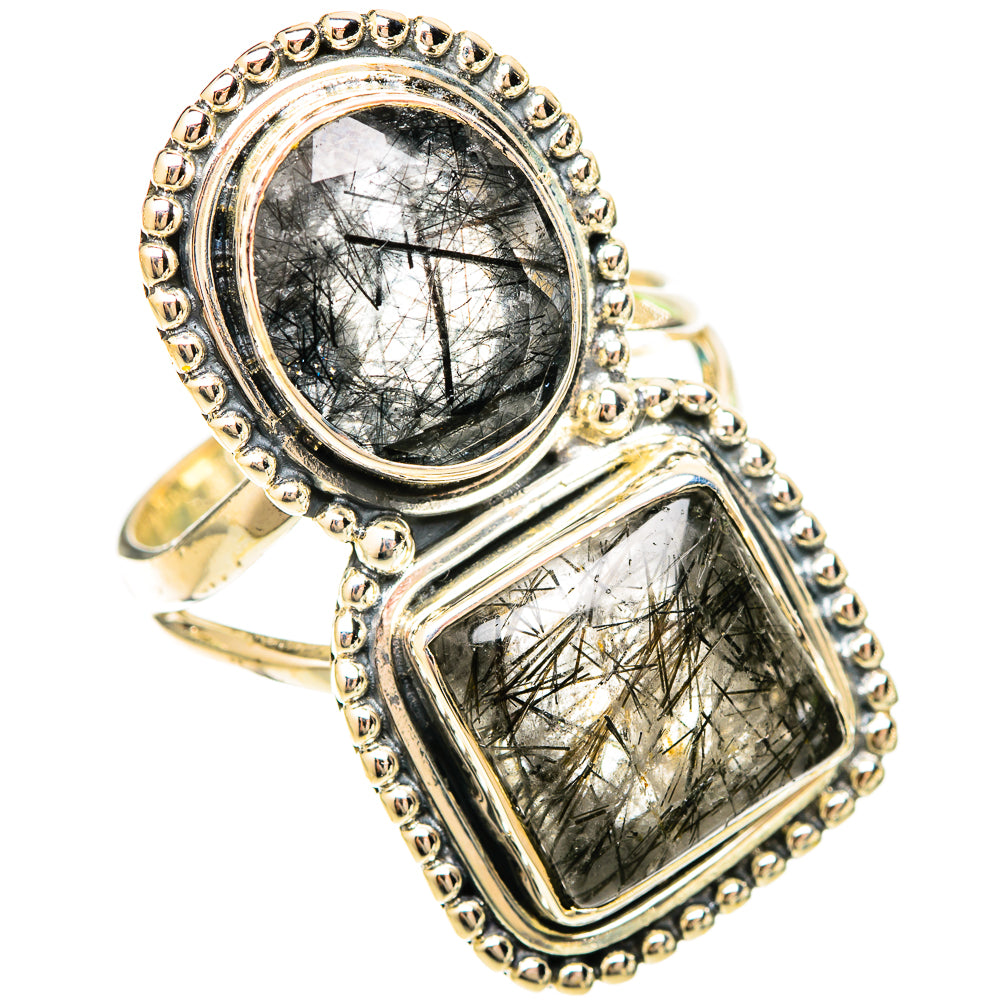 Tourmalinated Quartz Rings handcrafted by Anasilvercos - RING120403 - Photo 2