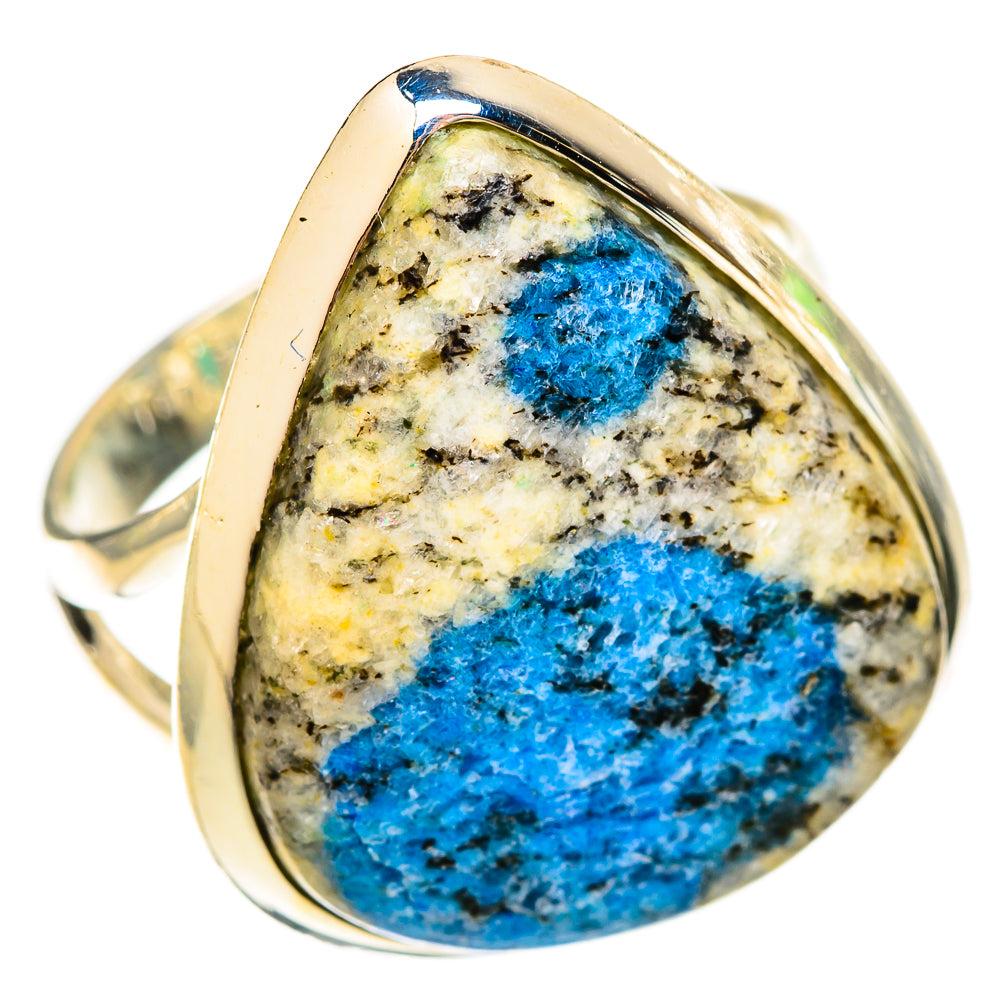 K2 Blue Azurite Rings handcrafted by Anasilvercos - RING120427 - Photo 2